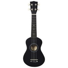 Sopraano ukulelesarja laukulla lapsille musta 21" hinta ja tiedot | Kitarat | hobbyhall.fi