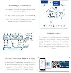 Grand Meyer® SN-10 Ohjelmoitava lämpötilansäädin Wifi hinta ja tiedot | Lattialämmitys | hobbyhall.fi