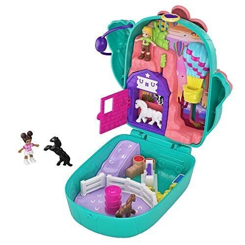 Polly Pocket GKJ46 Cactus Equestrian Farm Box, 2 pientä nukkeja, lisävarusteet hinta ja tiedot | Tyttöjen lelut | hobbyhall.fi