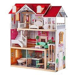 Suosituin valoisa puinen dollhouse, jossa on huonekalut ja tarvikkeet, lelu tytöille hinta ja tiedot | Tyttöjen lelut | hobbyhall.fi