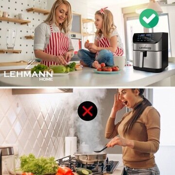 Ilmakeitin Lehmann LHODF-1880D 1800 W 8 l hinta ja tiedot | Airfryerit ja friteerauskeittimet | hobbyhall.fi