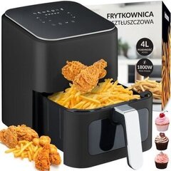 Heckermann ilmakeitin FRYER FRYER GOLD 4L 1800W 1800 W 4 l hinta ja tiedot | Airfryerit ja friteerauskeittimet | hobbyhall.fi