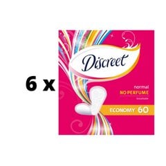 Terveyssiteet Discreet Normal, 60 kpl x 6 kpl paketti hinta ja tiedot | Tamponit ja terveyssiteet | hobbyhall.fi