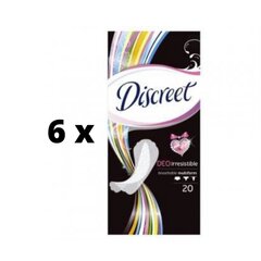 Terveyssiteet Discreet Irresistable, 20 kpl x 6 kpl paketti hinta ja tiedot | Tamponit ja terveyssiteet | hobbyhall.fi