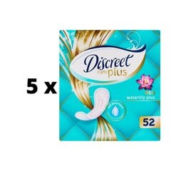 Terveyssiteet Discreet Water Lilly, 52 kpl x 5 kpl paketti hinta ja tiedot | Tamponit ja terveyssiteet | hobbyhall.fi