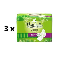 Hygieniapakkaukset Naturella Super Plus, 8 kpl x 3 kpl hinta ja tiedot | Tamponit ja terveyssiteet | hobbyhall.fi