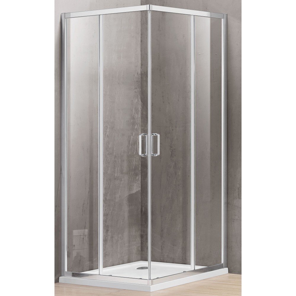 Suorakaiteen muotoinen suihkukaappi A1142 80x100 läpinäkyvä ilman alustaa hinta ja tiedot | Suihkukaapit ja suihkunurkat | hobbyhall.fi