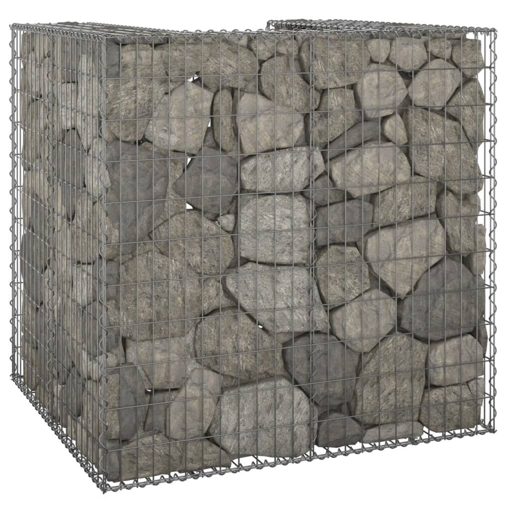 Gabionseinä roska-astioille galvanoitu teräs 110x100x110 cm hinta ja tiedot | Kukkaruukut | hobbyhall.fi