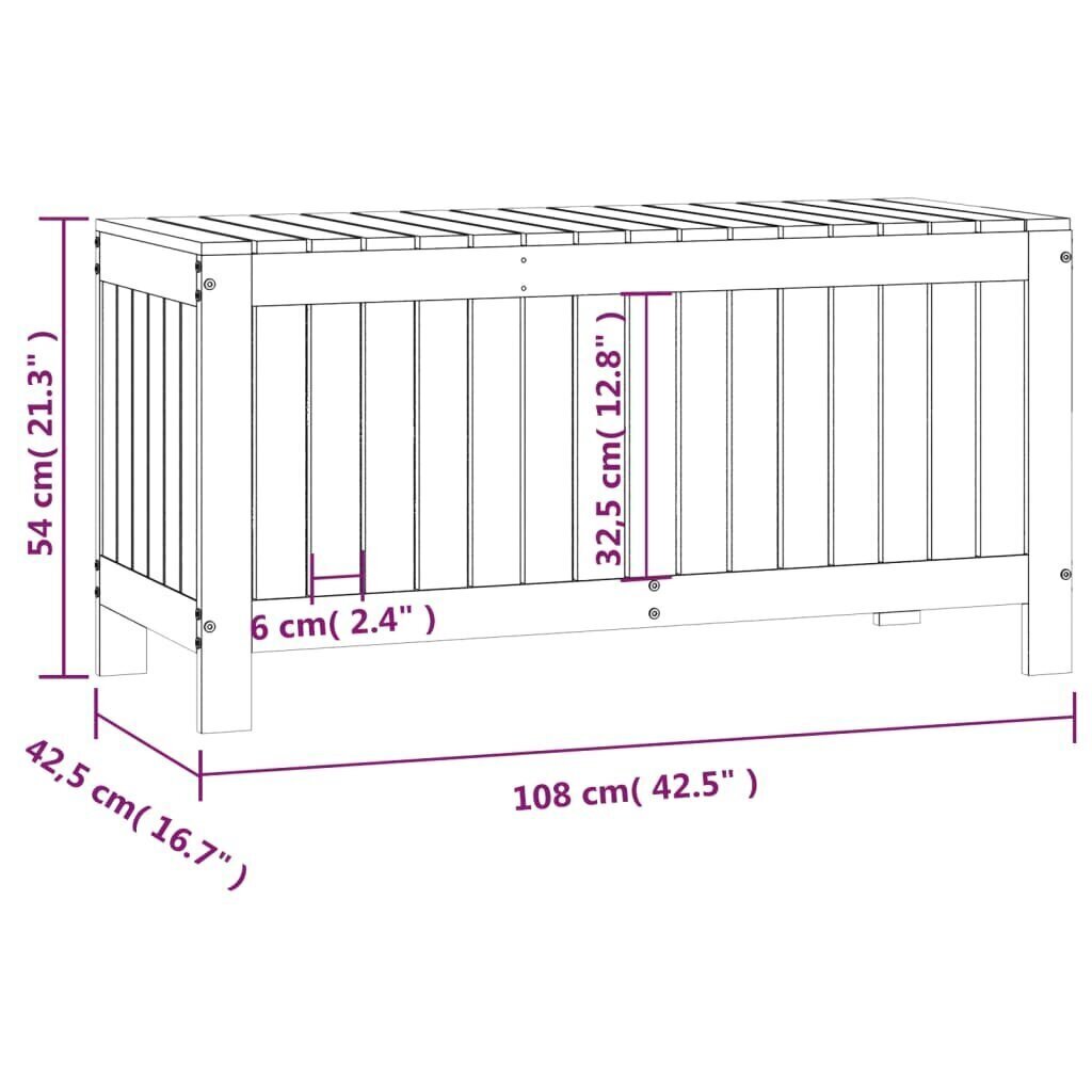 Säilytyslaatikko hunajanruskea 108x42,5x54 cm täysi mänty hinta ja tiedot | Kompostorit ja jäteastiat | hobbyhall.fi