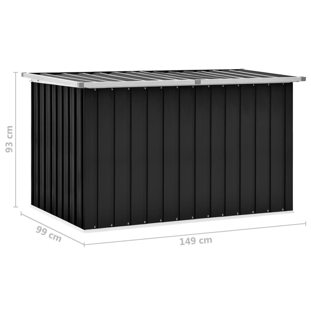 Puutarhan varastoarkku antrasiitti 149x99x93 cm hinta ja tiedot | Kompostorit ja jäteastiat | hobbyhall.fi