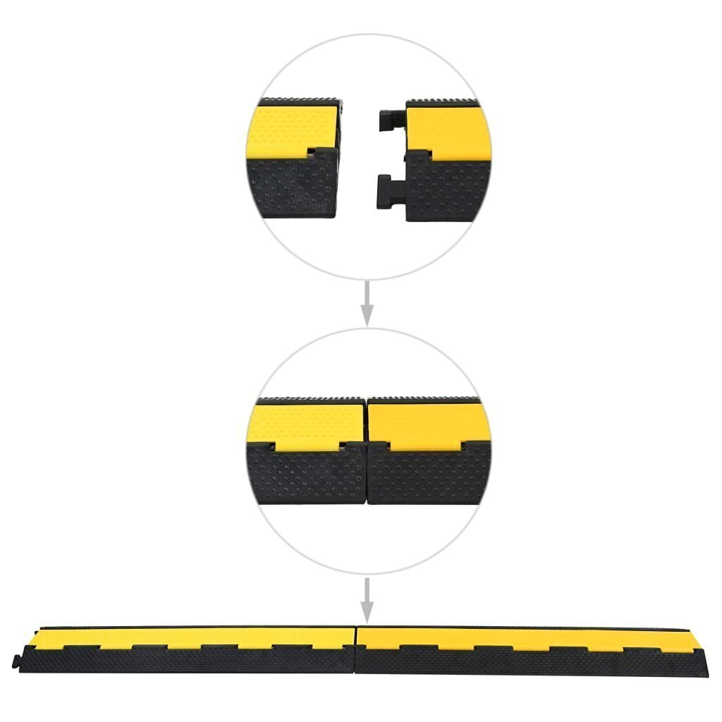 Kaapelisuojarampit 2 kourulla 2 kpl kumi 101,5 cm hinta ja tiedot | Kaapelit ja adapterit | hobbyhall.fi