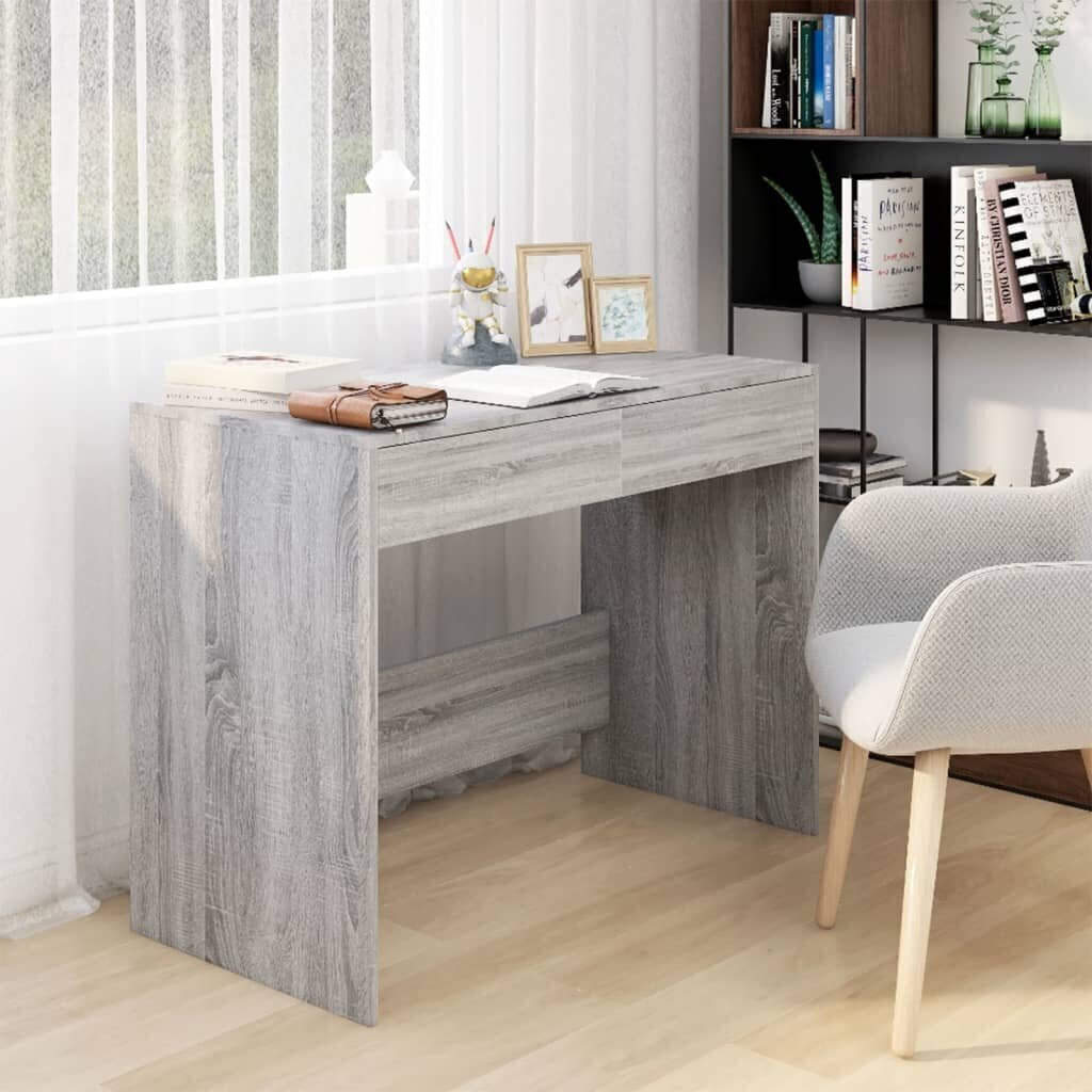 Työpöytä harmaa Sonoma-tammi 101x50x76,5 cm lastulevy hinta ja tiedot | Tietokonepöydät ja työpöydät | hobbyhall.fi