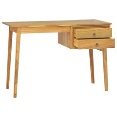Työpöytä 2 vetolaatikolla 110x52x75 cm täysi tiikki hinta ja tiedot | Tietokonepöydät ja työpöydät | hobbyhall.fi