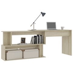 Kulmapöytä Sonoma-tammi 200x50x76 cm lastulevy hinta ja tiedot | Tietokonepöydät ja työpöydät | hobbyhall.fi