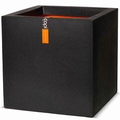 Capi Kukkalaatikko Urban Smooth neliö 40x40x40 cm musta KBL903 hinta ja tiedot | Kukkaruukut | hobbyhall.fi