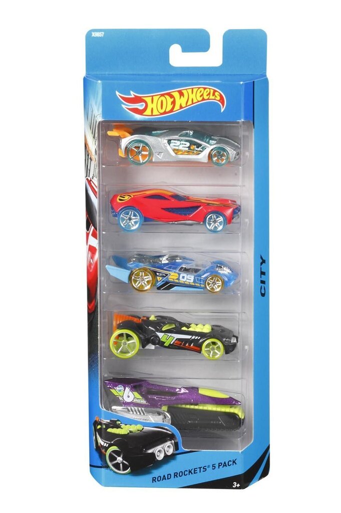 Pikkuautot Hot Wheels 1806, 5 kpl hinta ja tiedot | Poikien lelut | hobbyhall.fi