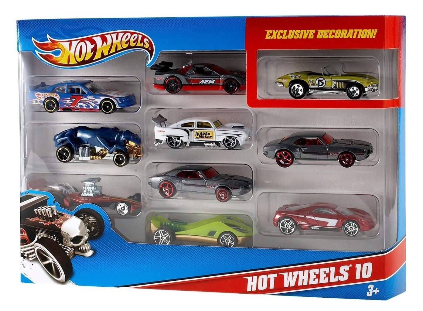 Sarja pikkuautoja 10 kpl. Hot Wheels, 54886 hinta ja tiedot | Poikien lelut | hobbyhall.fi