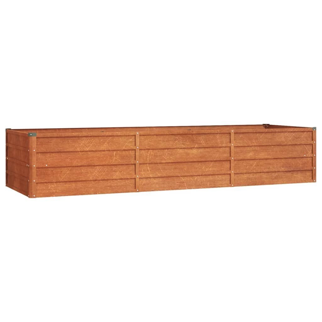 Korotettu kukkalaatikko ruoste 240x80x45 cm Corten teräs hinta ja tiedot | Kukkaruukut | hobbyhall.fi