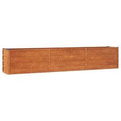 Korotettu kukkalaatikko ruoste 240x40x45 cm Corten teräs hinta ja tiedot | Kukkaruukut | hobbyhall.fi