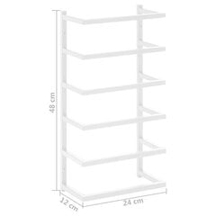 Pyyheteline valkoinen 24x12x48 cm teräs hinta ja tiedot | Kylpyhuoneen sisustus | hobbyhall.fi