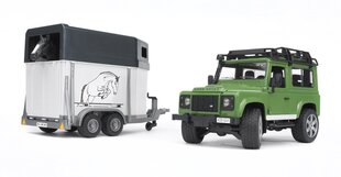 Land Rover hevosperävaunulla ja hahmoilla hinta ja tiedot | Bruder Lelut | hobbyhall.fi