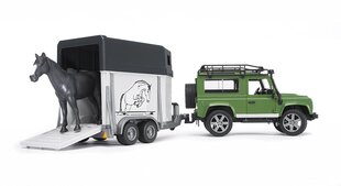 Land Rover hevosperävaunulla ja hahmoilla hinta ja tiedot | Bruder Lelut | hobbyhall.fi