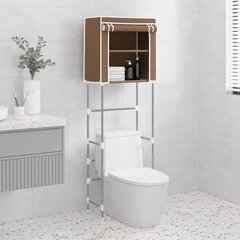 Hylly wc:n yläpuolella, 2 hyllyä, ruskea, 56x30x170cm, rauta hinta ja tiedot | Kylpyhuoneen sisustus | hobbyhall.fi