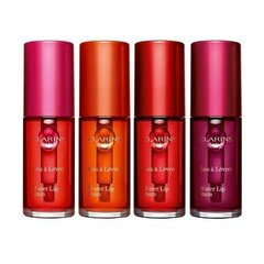 Clarins Water Lip Stain -huulikiilto, 7 ml, Rose Water 01 hinta ja tiedot | Huulipunat, huulikiillot ja huulirasvat | hobbyhall.fi