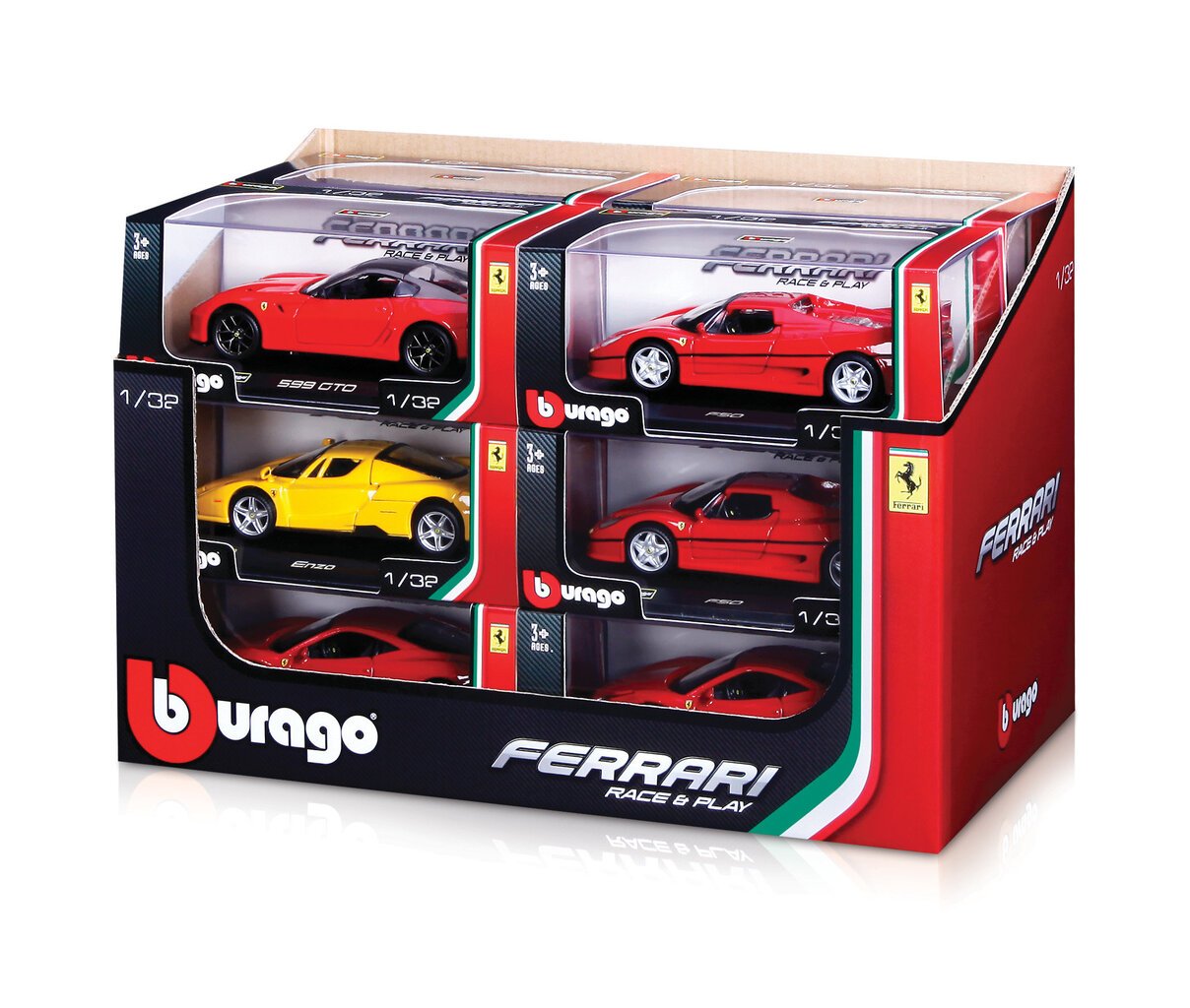 Automalli Ferrari Race & Play Bburago 1:32 hinta ja tiedot | Poikien lelut | hobbyhall.fi