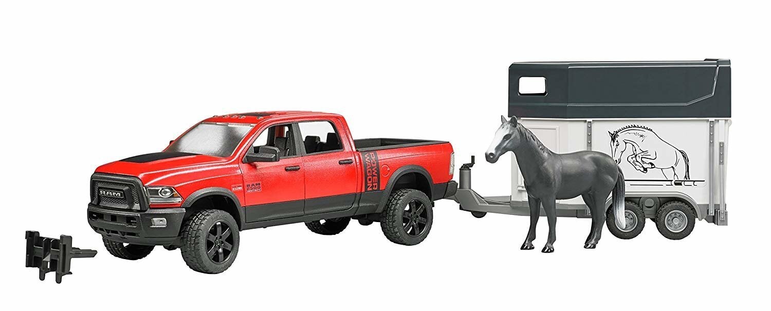 Bruder Dodge Ram Avolava-auto ja hevoskuljetusvaunu + hevonen hinta ja tiedot | Poikien lelut | hobbyhall.fi