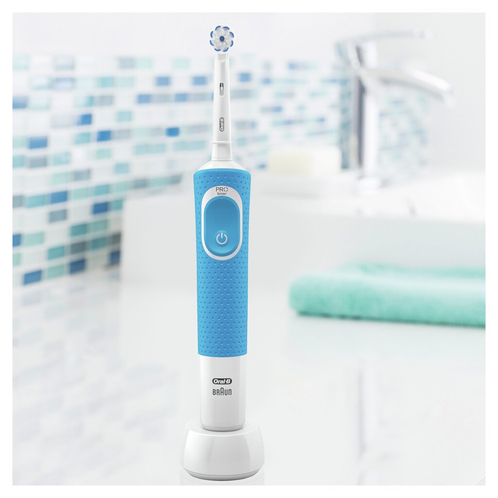 Braun Oral-B sähköhammasharja D100.413.1 Vitality Sensitive UltraThin, sininen hinta ja tiedot | Sähköhammasharjat | hobbyhall.fi