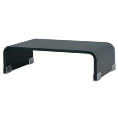 TV-taso/näyttökorkeus, musta lasi, 40x25x11 cm hinta ja tiedot | TV-tasot | hobbyhall.fi