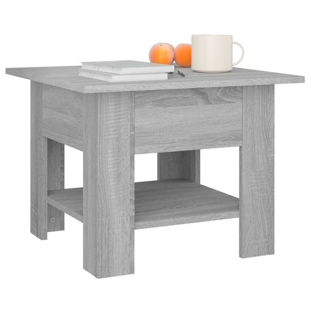 Sohvapöytä harmaa Sonoma 55x55x42 cm lastulevy hinta ja tiedot | Sohvapöydät | hobbyhall.fi