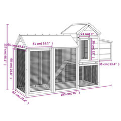 Kanankoppi punainen 193x65x117 cm täysi mänty hinta ja tiedot | Kuljetushäkit ja kuljetuslaatikot | hobbyhall.fi