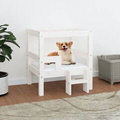 Koiransänky valkoinen 55,5x53,5x60 cm täysi mänty hinta ja tiedot | Pedit ja pesät | hobbyhall.fi