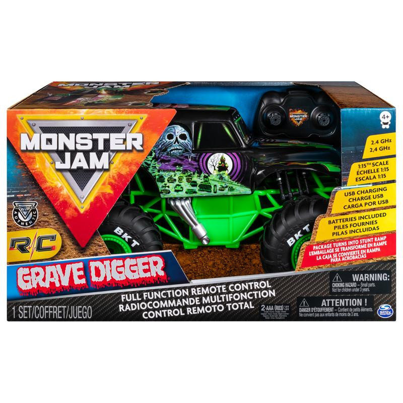 MONSTER JAM monster-auto RC 1:15 Grave Digger hinta ja tiedot | Poikien lelut | hobbyhall.fi