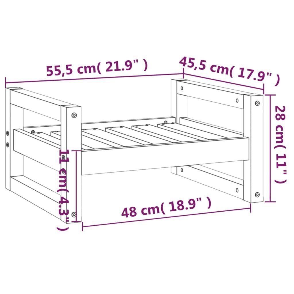 Koiransänky valkoinen 55,5x45,5x28 cm täysi mänty hinta ja tiedot | Pedit ja pesät | hobbyhall.fi