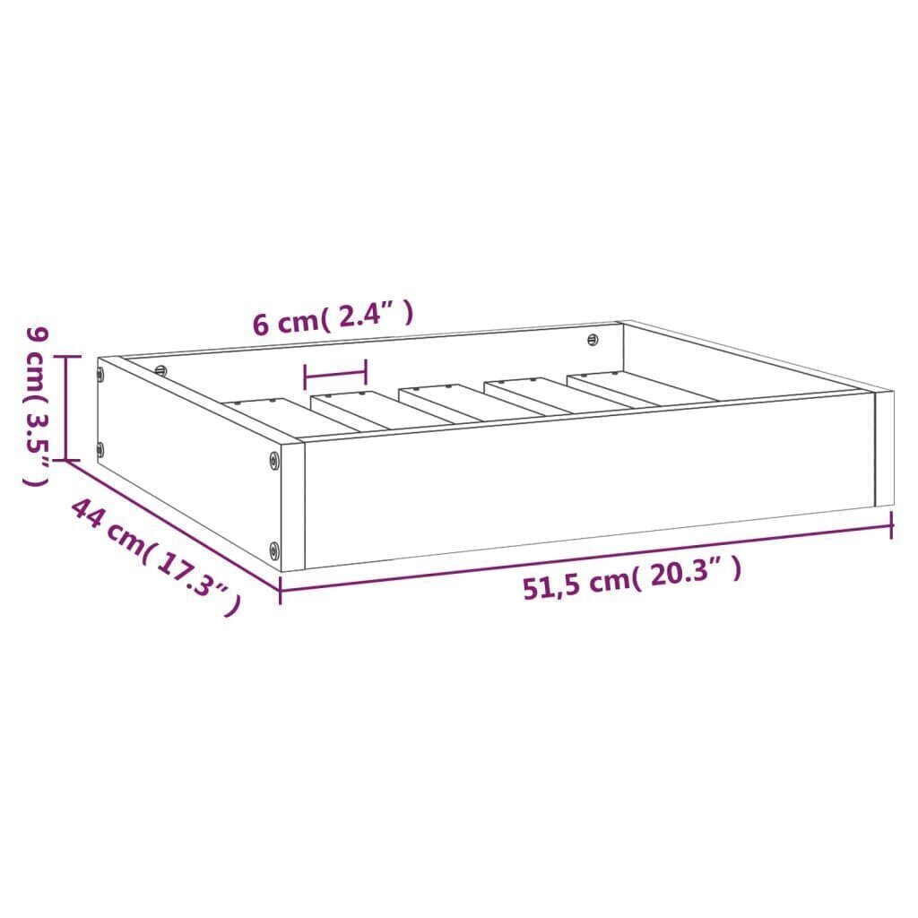 Koiransänky harmaa 51,5x44x9 cm täysi mänty hinta ja tiedot | Pedit ja pesät | hobbyhall.fi