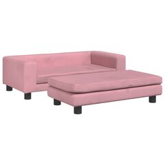 Velvet koiransänky jatkeella , 100x50x30 cm, pinkki hinta ja tiedot | Pedit ja pesät | hobbyhall.fi