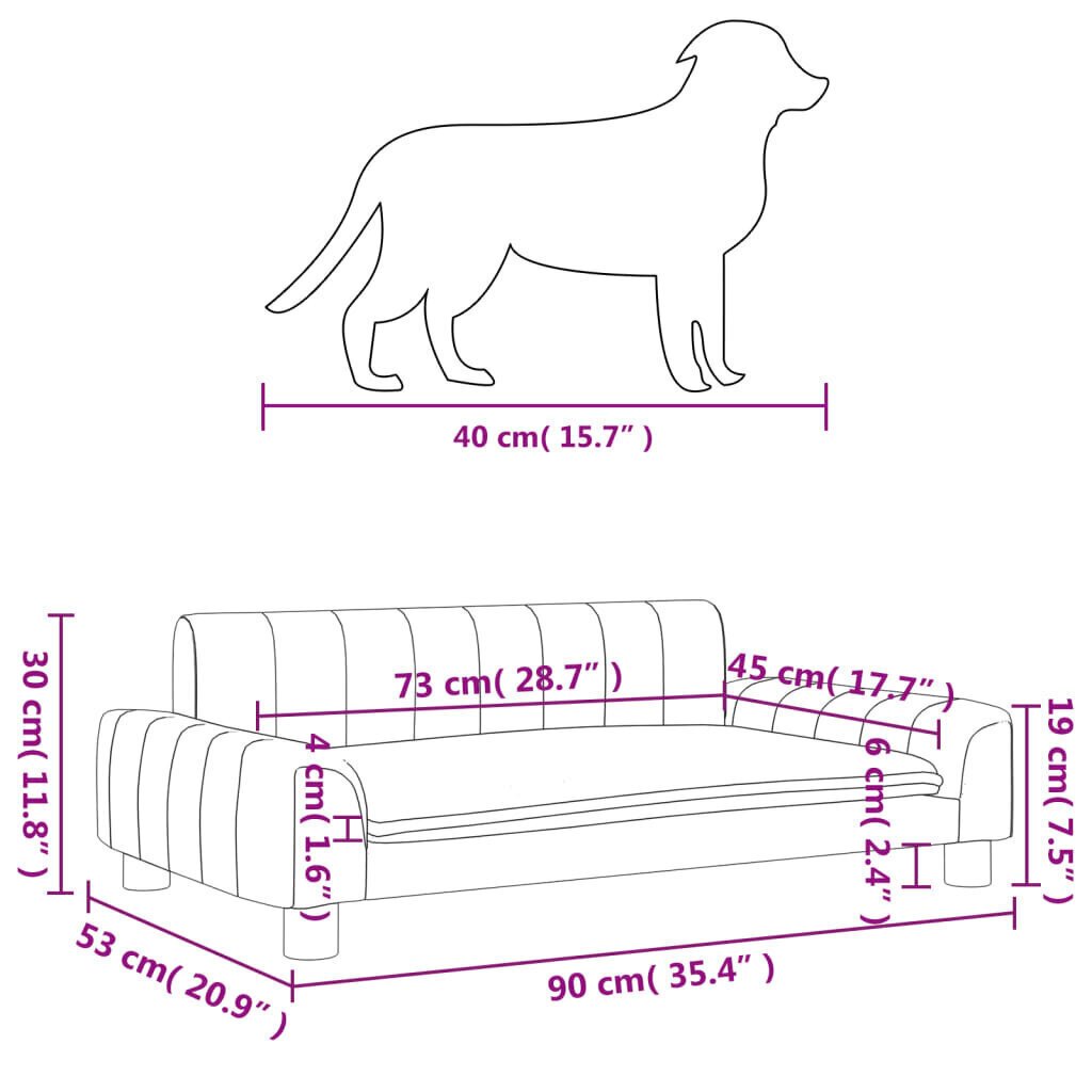 Kangassänky koirille , 90x53x30 cm, musta hinta ja tiedot | Pedit ja pesät | hobbyhall.fi