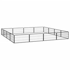 Koiranhäkki 16 paneelia musta 100x50 cm jauhemaalattu teräs hinta ja tiedot | Kuljetushäkit ja kuljetuslaatikot | hobbyhall.fi