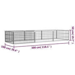 Koiranhäkki 8 paneelia musta 100x50 cm jauhemaalattu teräs hinta ja tiedot | Pedit ja pesät | hobbyhall.fi