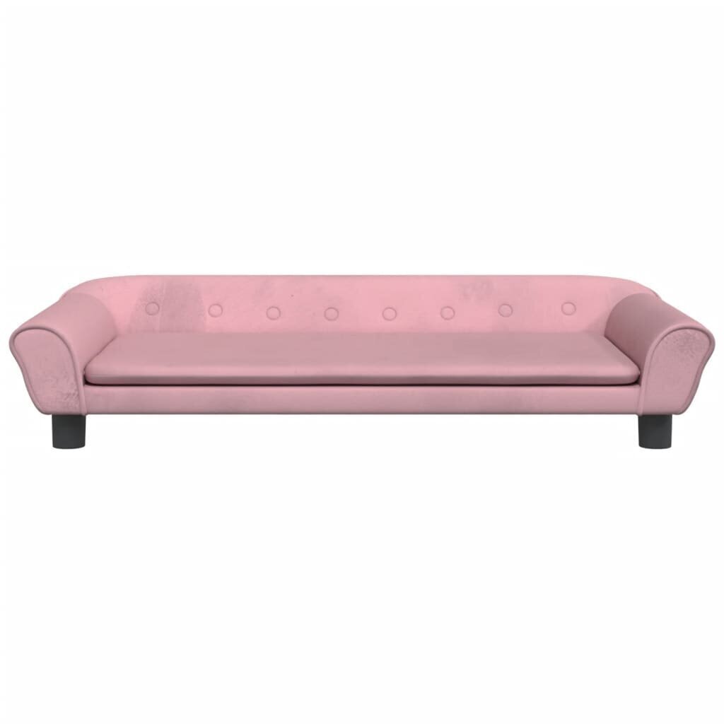 Velvet koiransänky , 100x50x21 cm, pinkki hinta ja tiedot | Pedit ja pesät | hobbyhall.fi