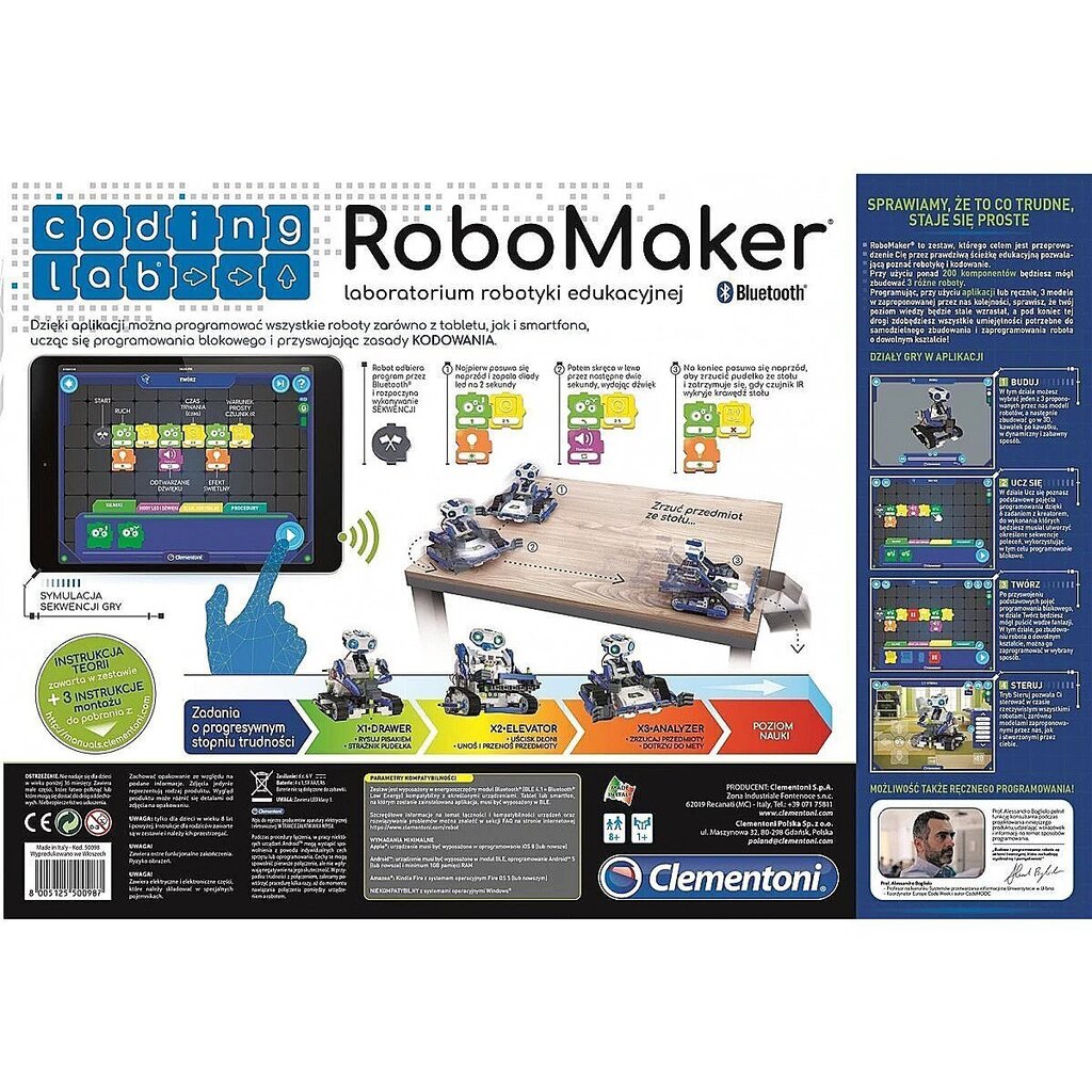Robotiikkasarja Clementoni Robomaker- aloitussarja - 50098 hinta ja tiedot | Poikien lelut | hobbyhall.fi