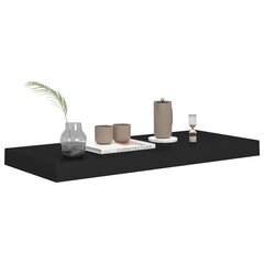 Kelluvat seinähyllyt 2 kpl musta 60x23,5x3,8 cm MDF hinta ja tiedot | Hyllyt | hobbyhall.fi