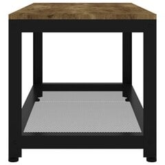 Sohvapöytä tummanruskea ja musta 90x45x45 cm MDF ja rauta hinta ja tiedot | Sohvapöydät | hobbyhall.fi