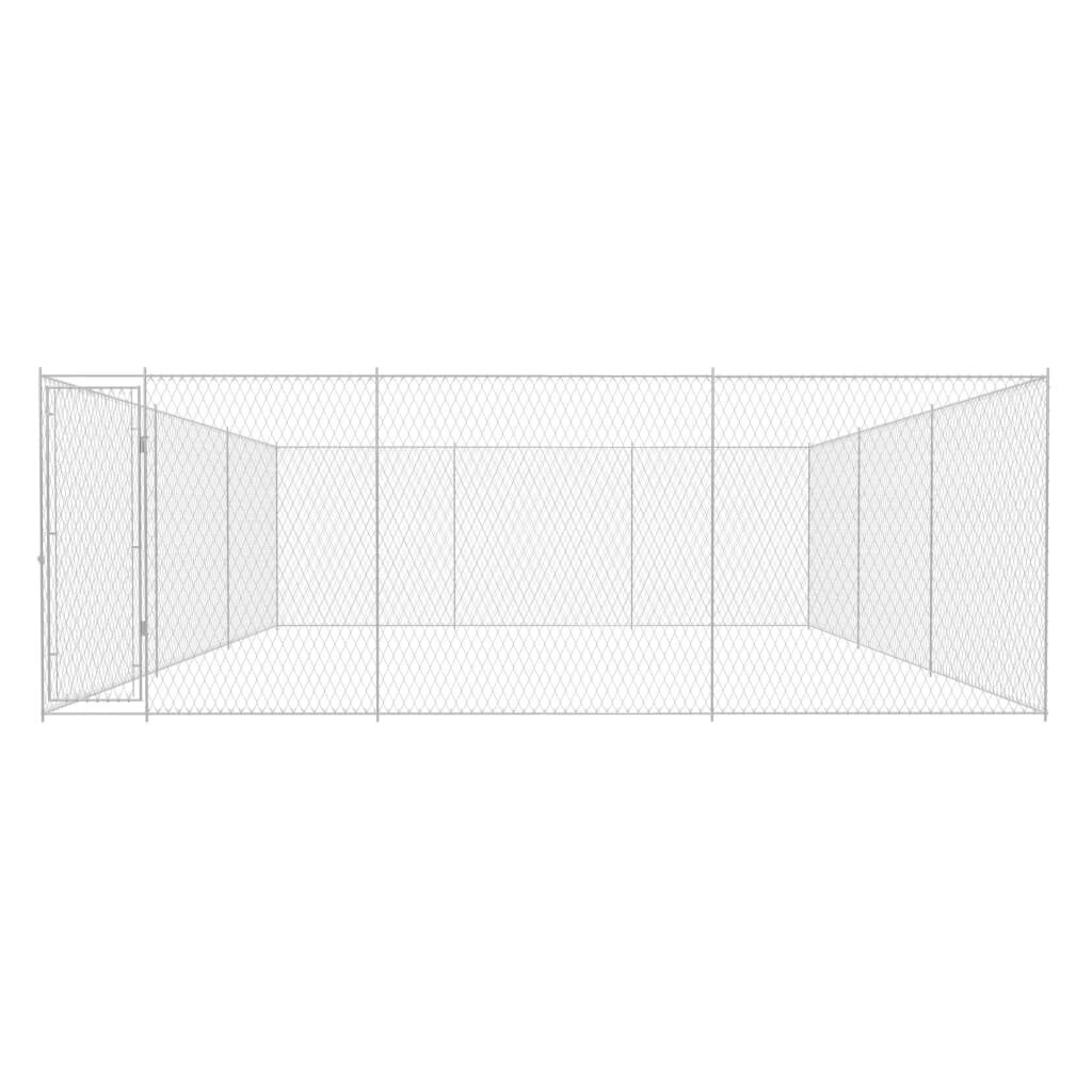 Koiran ulkohäkki galvanoitu teräs 760x760x185 cm hinta ja tiedot | Kuljetushäkit ja kuljetuslaatikot | hobbyhall.fi