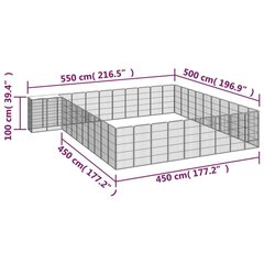 Koiranhäkki 42 paneelia musta 50x100 cm jauhemaalattu teräs hinta ja tiedot | Pedit ja pesät | hobbyhall.fi