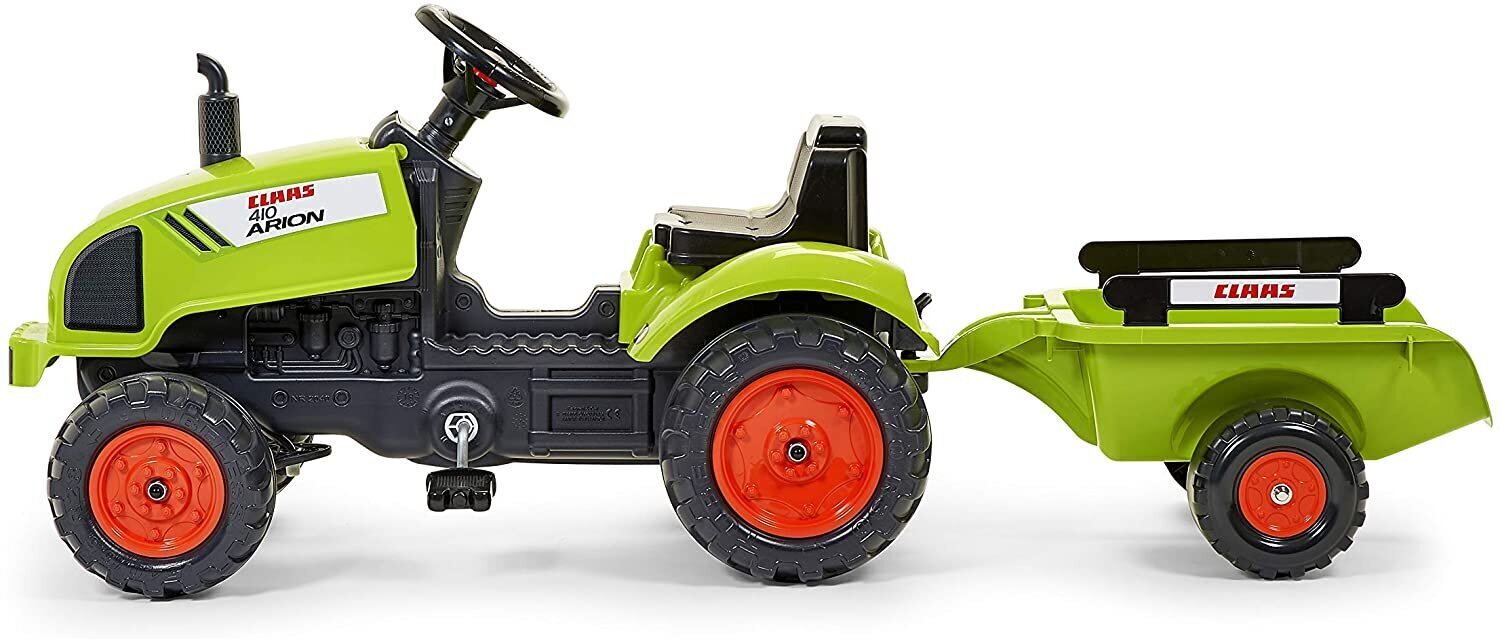 Polkutraktori perävaunulla Falk Claas Arion 2041C, vihreä hinta ja tiedot | Poikien lelut | hobbyhall.fi