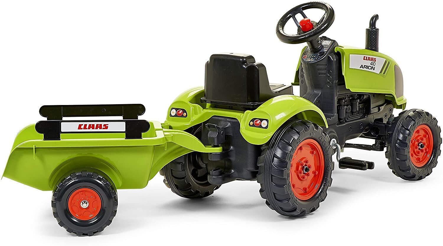 Polkutraktori perävaunulla Falk Claas Arion 2041C, vihreä hinta ja tiedot | Poikien lelut | hobbyhall.fi